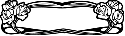 Elegant Black and White Laurel Frame Clipart Design