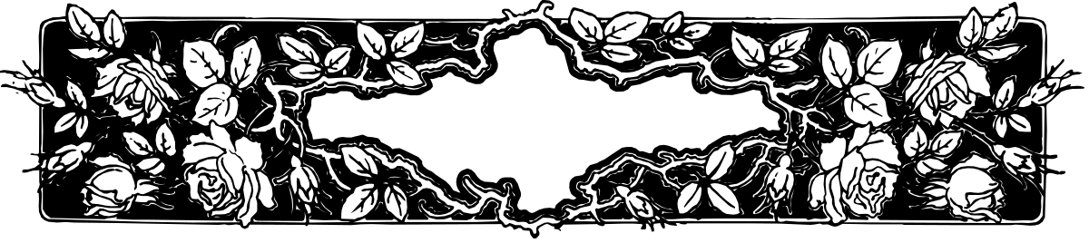 Black and White Square Shape Clipart with Elegant Borders