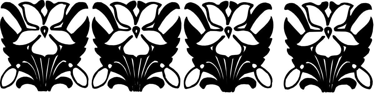 Black and White Flower Clipart - Elegant Borders for Creative Designs