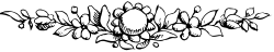 Black and White Floral Borders Clipart - Elegant Flower Design