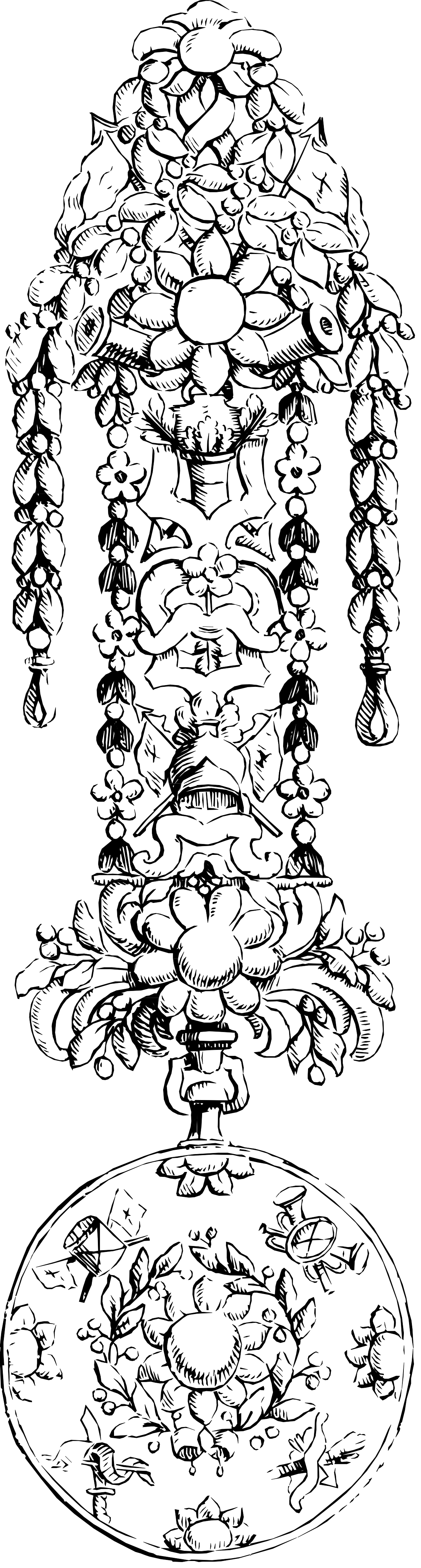 Water Lilies Clipart - Elegant Black and White Borders for Creative Designs