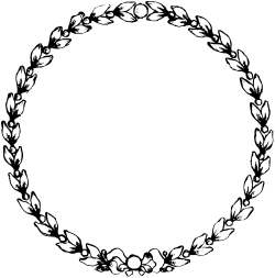 Leafy Circle Clipart - Decorative Borders with Natural Elements