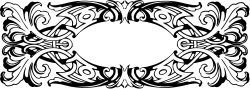 Black and White K Letter Clipart - Stylish Borders Design