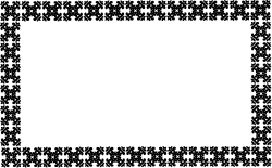 Black and White Star Frame Clipart for Creative Borders