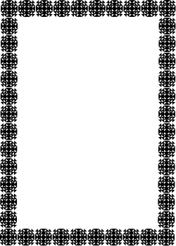 Floral Pattern Black and White Frame Clipart for Elegant Designs