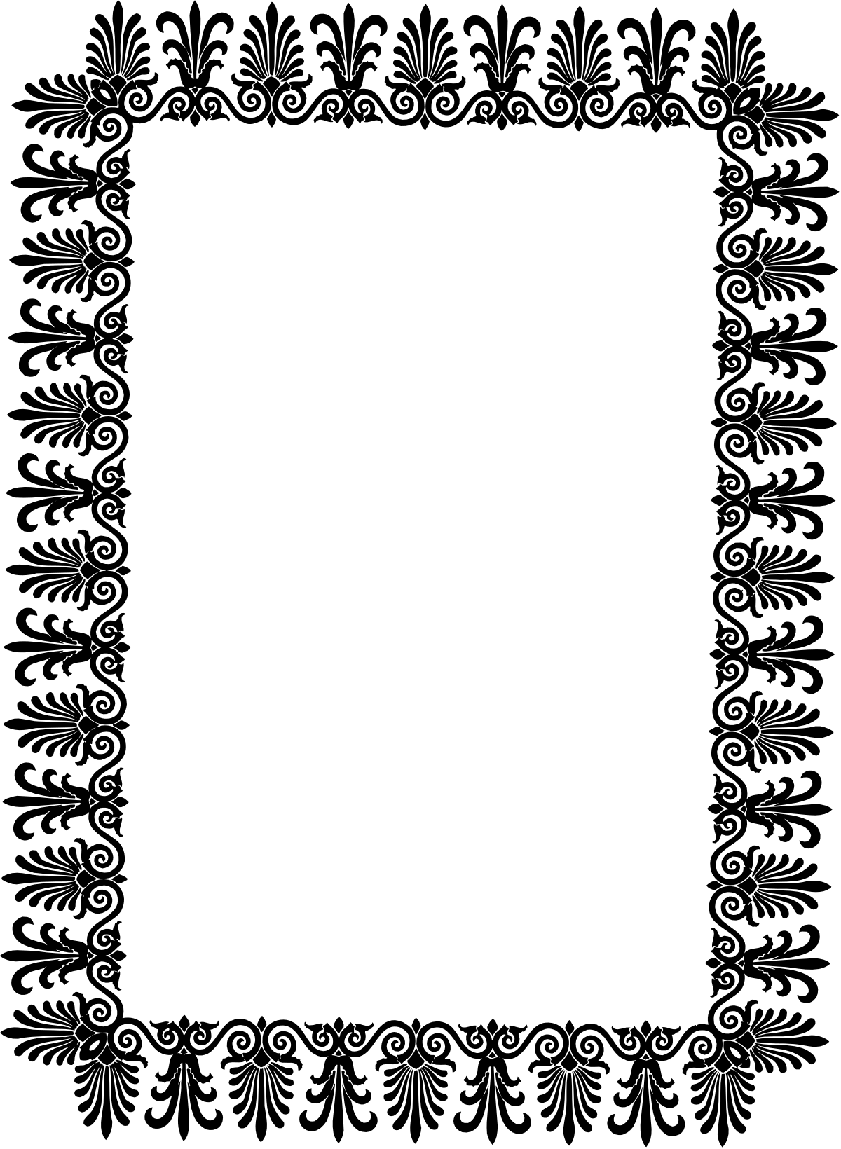 Square Frame Clipart - Black and White Borders for Creative Projects