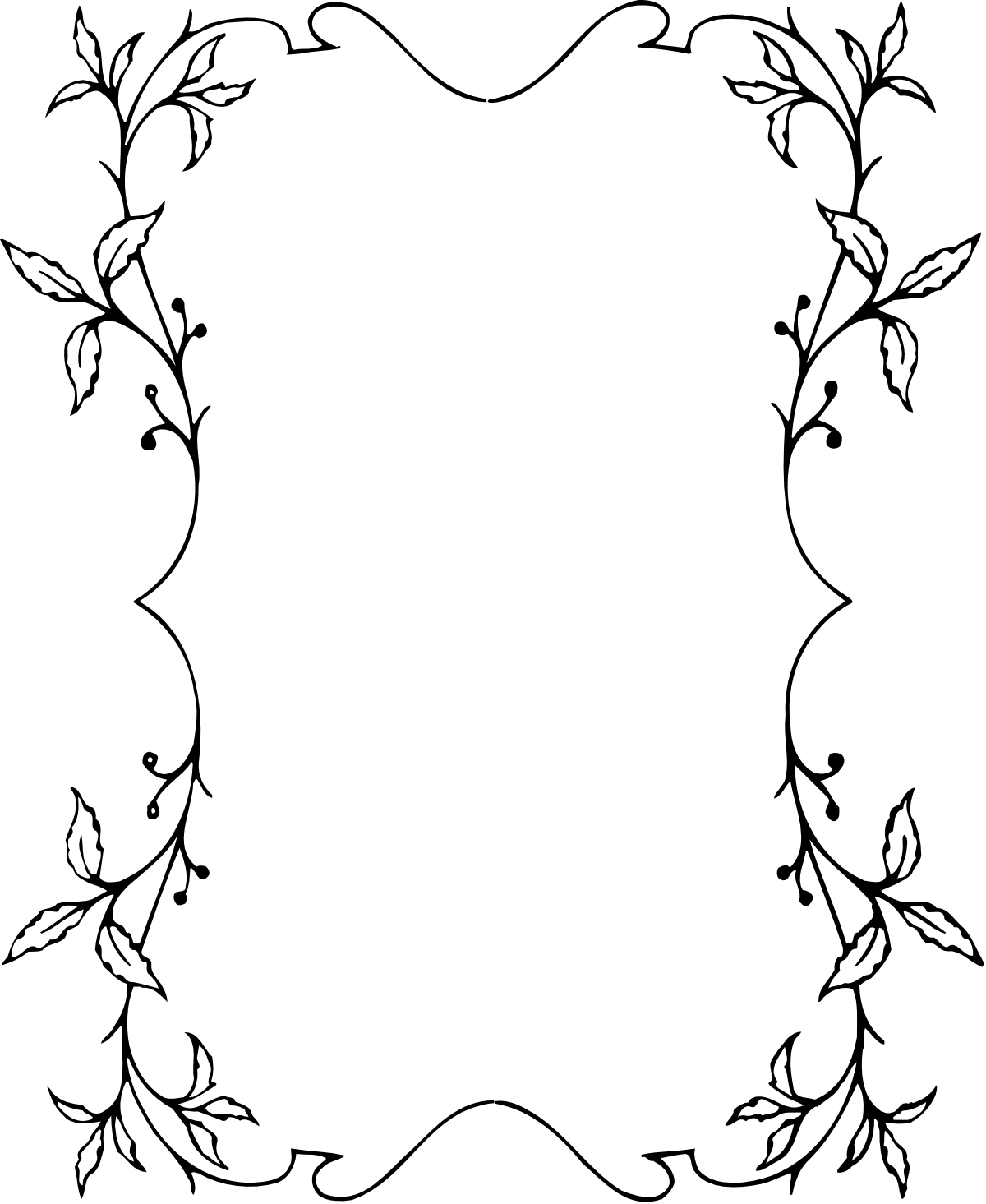 Elegant Black and White Butterfly Frame Clipart for Creative Designs