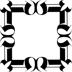 Square Frame Clipart with Four Circles - Versatile Borders Design
