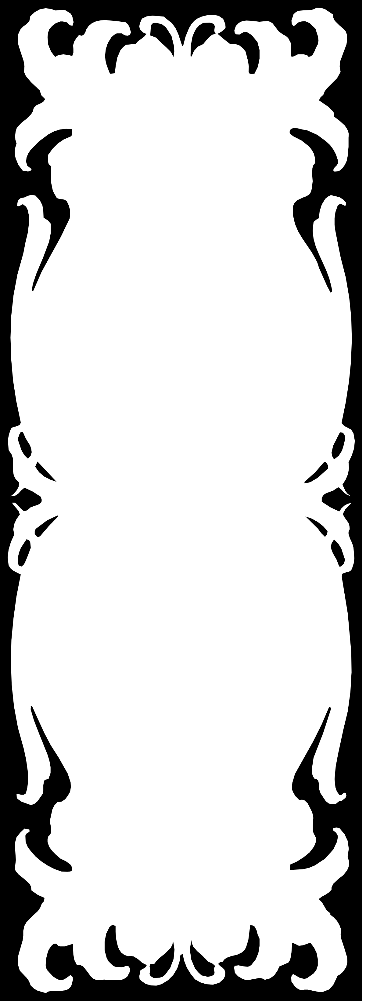 Black Border Frame Clipart: Elegant White Background Design