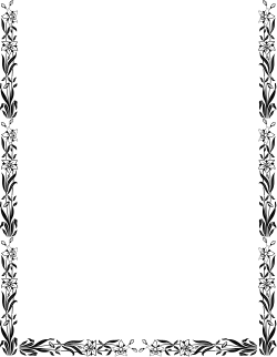 Elegant Floral Pattern Black and White Frame Clipart for Versatile Designs