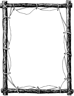 Black and White Rope Frame Clipart - Elegant Borders for Design