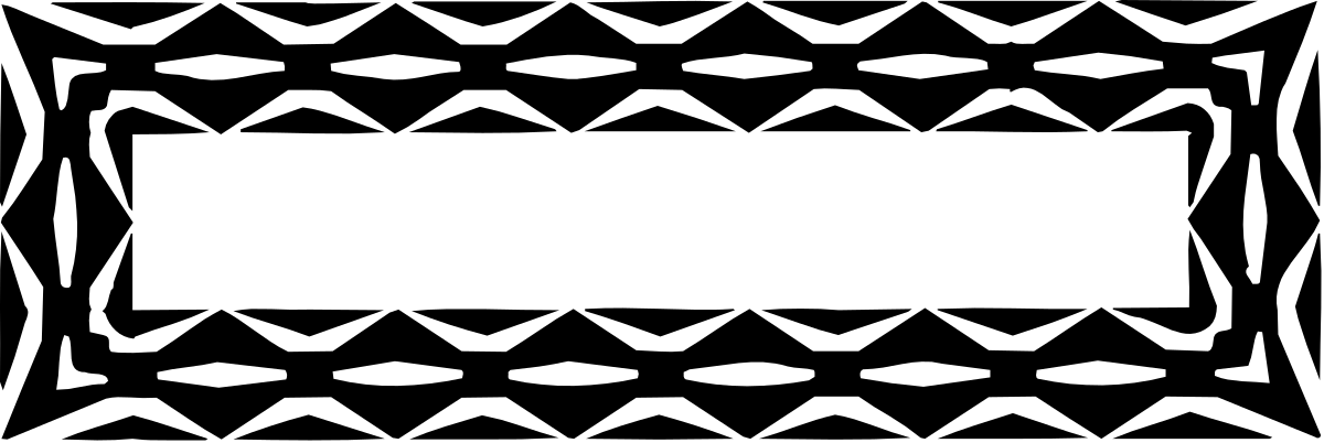 Stylish White Frame with Triangular Borders Clipart