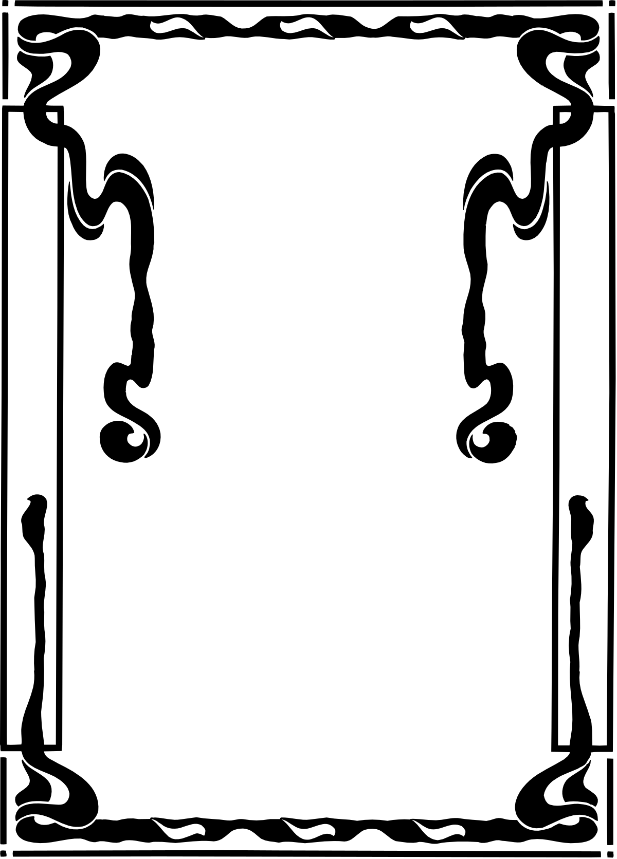 a black and white silhouette of a door clip art png transparent Black and White Door Silhouette Clipart - Elegant Borders Design
