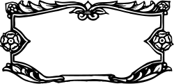 Floral Design Black and White Frame - Elegant Clipart Borders
