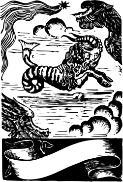 Tiger Clipart: Stunning Black and White Drawing with Borders
