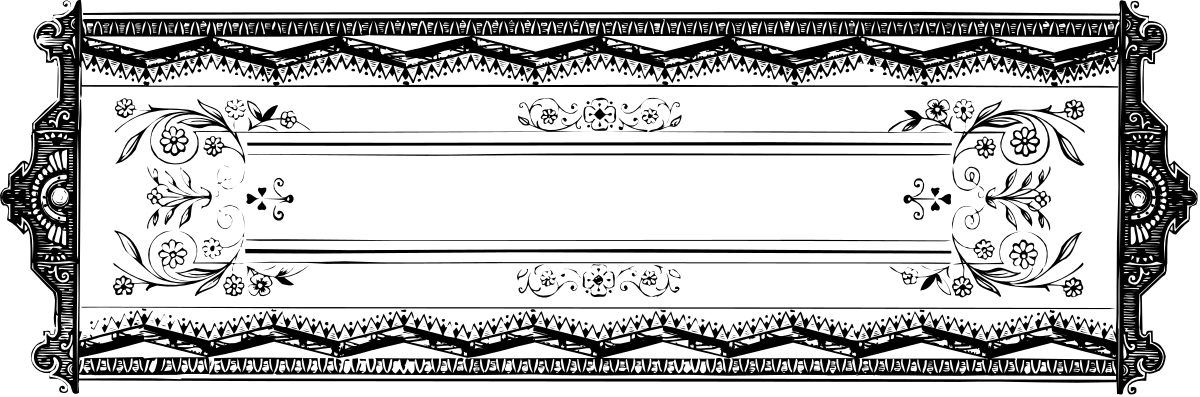 Floral Black and White Border Clipart for Elegant Designs