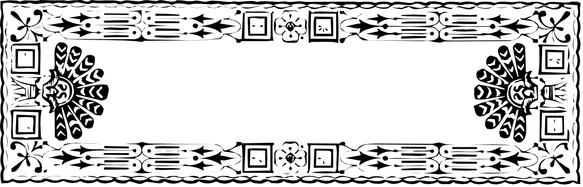 Black and White Decorative Border Clipart - Elegant Pattern Design