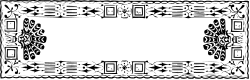 Black and White Decorative Border Clipart - Elegant Pattern Design