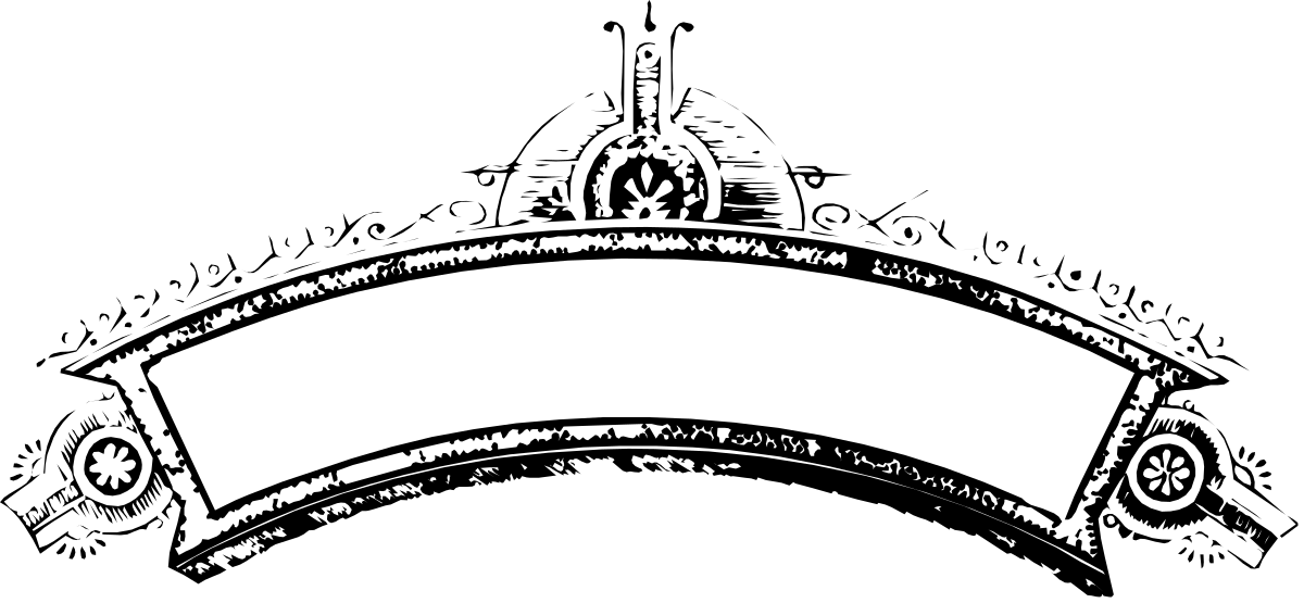 Black and White Banner Clipart - Elegant Borders and Bakribbn Design