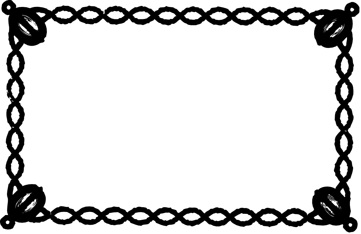 Black and White Floral Border Clipart - Elegant Frame for Creative Designs