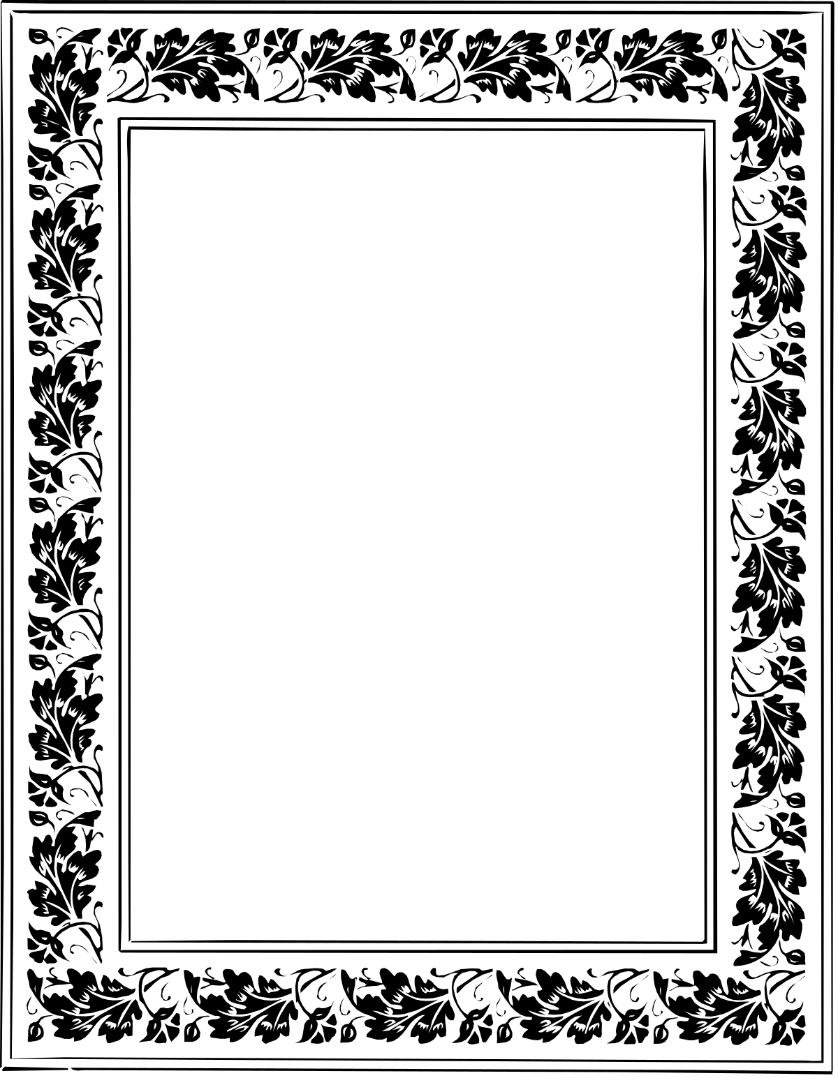 Square Frame Clipart - White Background Border Design