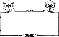 Toilet Silhouette Clipart - Black and White Borders Design