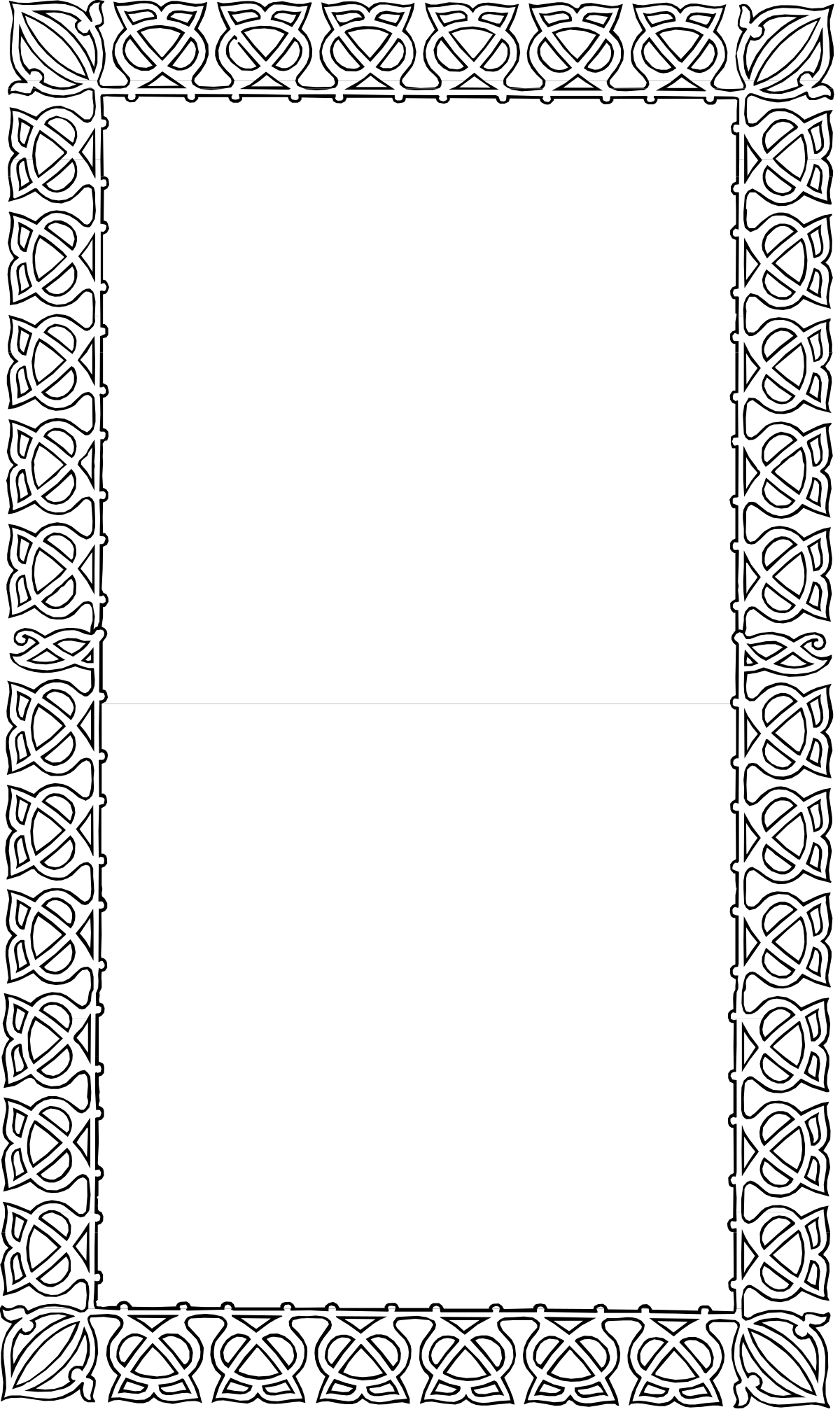 Celtic Heart Borders Clipart - Elegant Celtic Designs with Love