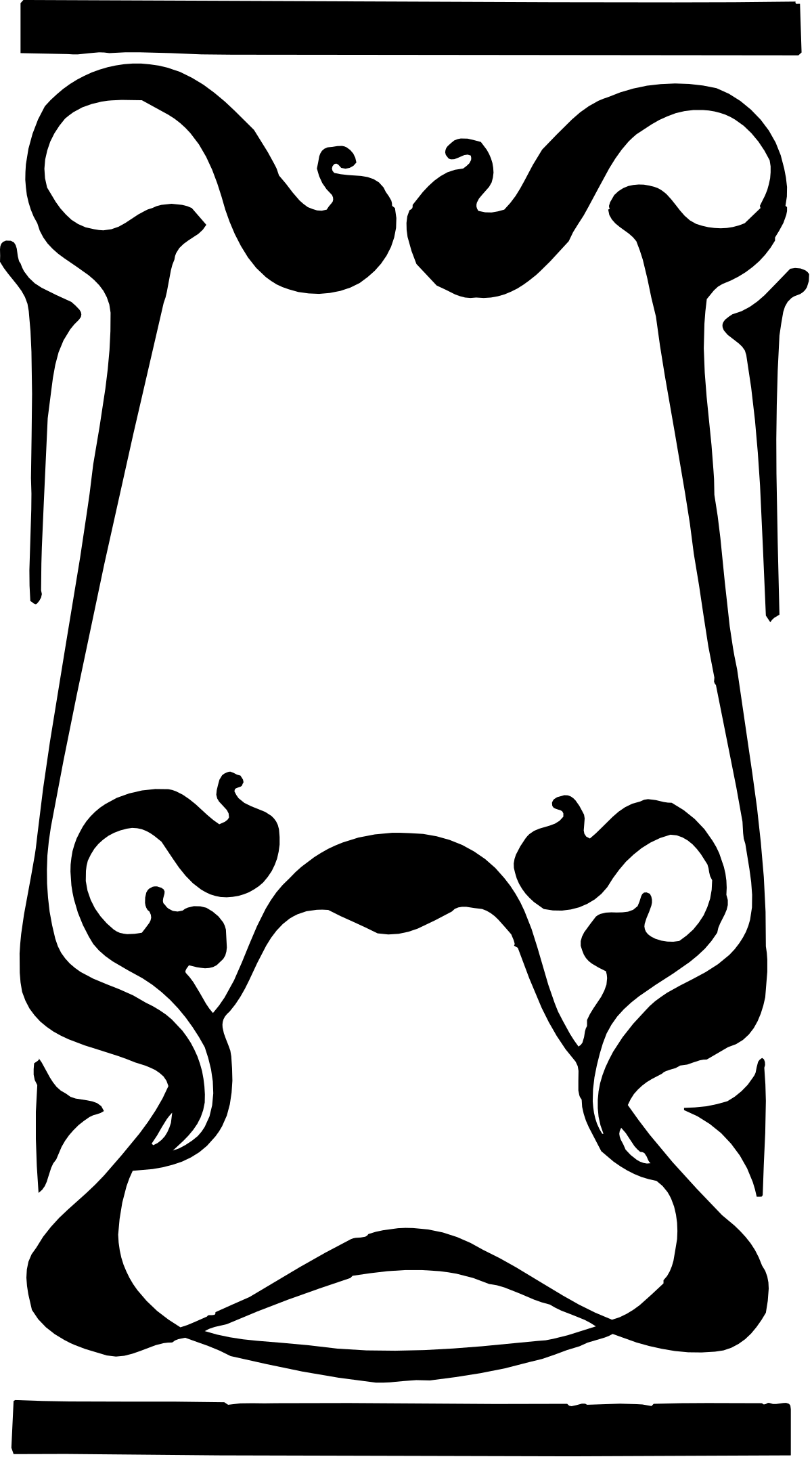 Black and White Silhouette of a Man's Face Clipart for Creative Projects