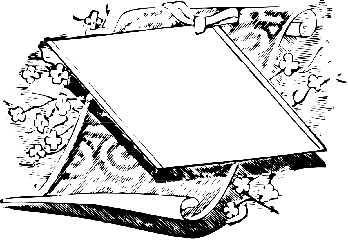 Black and White Cat Clipart - Elegant Borders and Unique Design