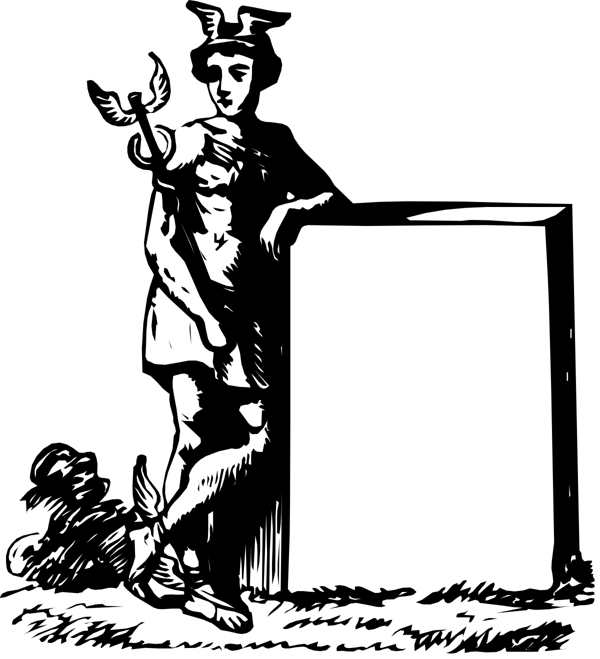 a black and white drawing of a man with a gun clip art png transparent Black and White Man with Gun Clipart - Versatile Borders and Designs
