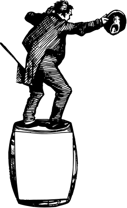 Black and White Clipart of a Man in a Pot - Unique Border Designs
