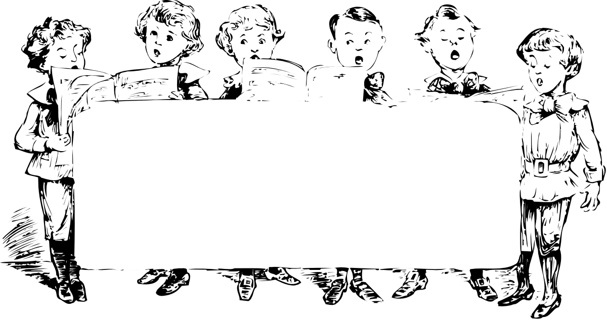 Black and White Person Clipart - Stylish Borders Background