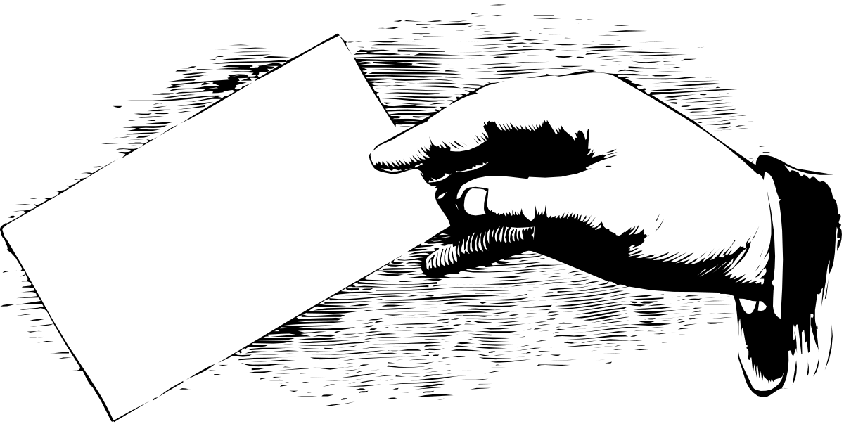 Black and White Clipart of a Man in the Dark - Borders and More