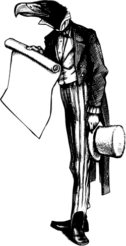 Black and White Clipart of a Man with a Paper Clip - Creative Borders