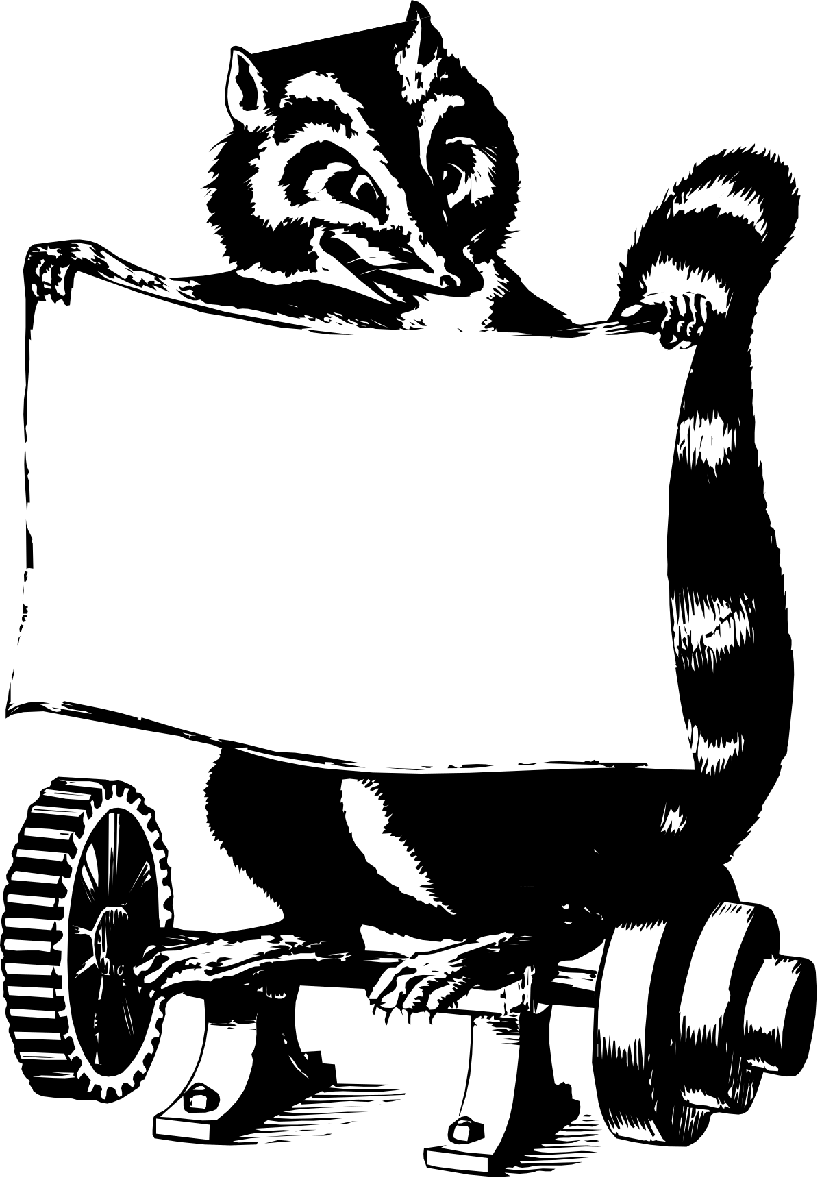 Black and White Cat Clipart - Charming Borders for Your Designs