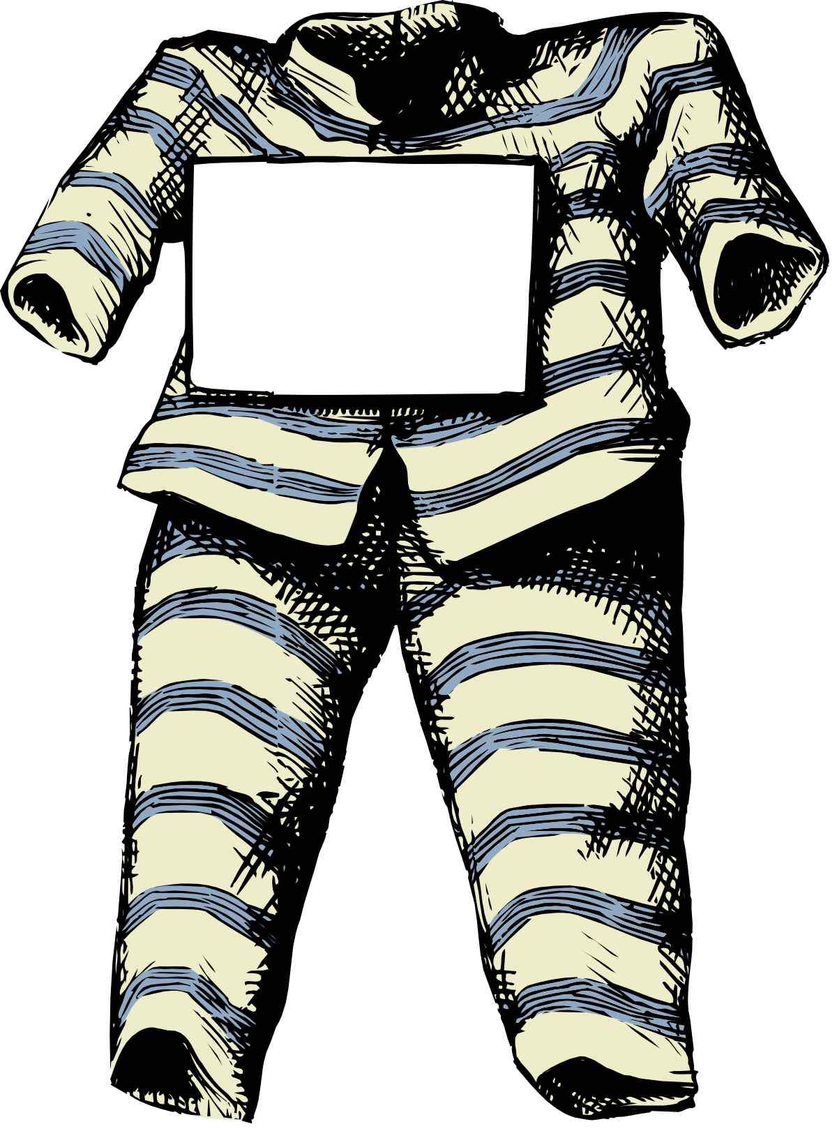 Cute Baby in Striped Suit Holding a Sign Clipart for Creative Projects