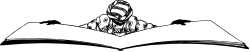 Skull Book Clipart - Black and White Borders for Creative Designs