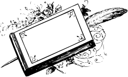 Tablet Clipart - Black and White Drawing for Creative Projects