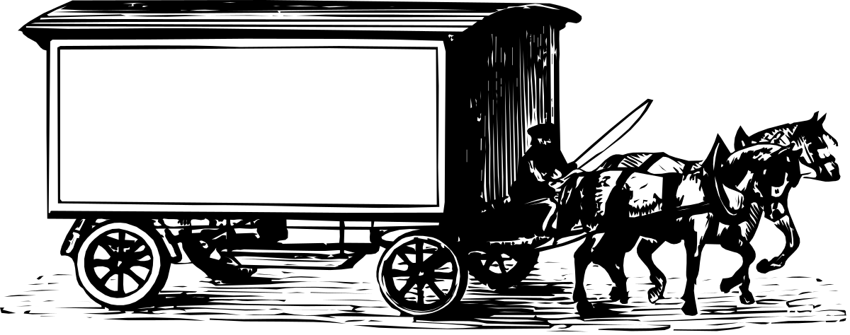 a horse drawn by a man in a carriage clip art png transparent Horse Drawn Carriage Clipart - Elegant Vintage Scene