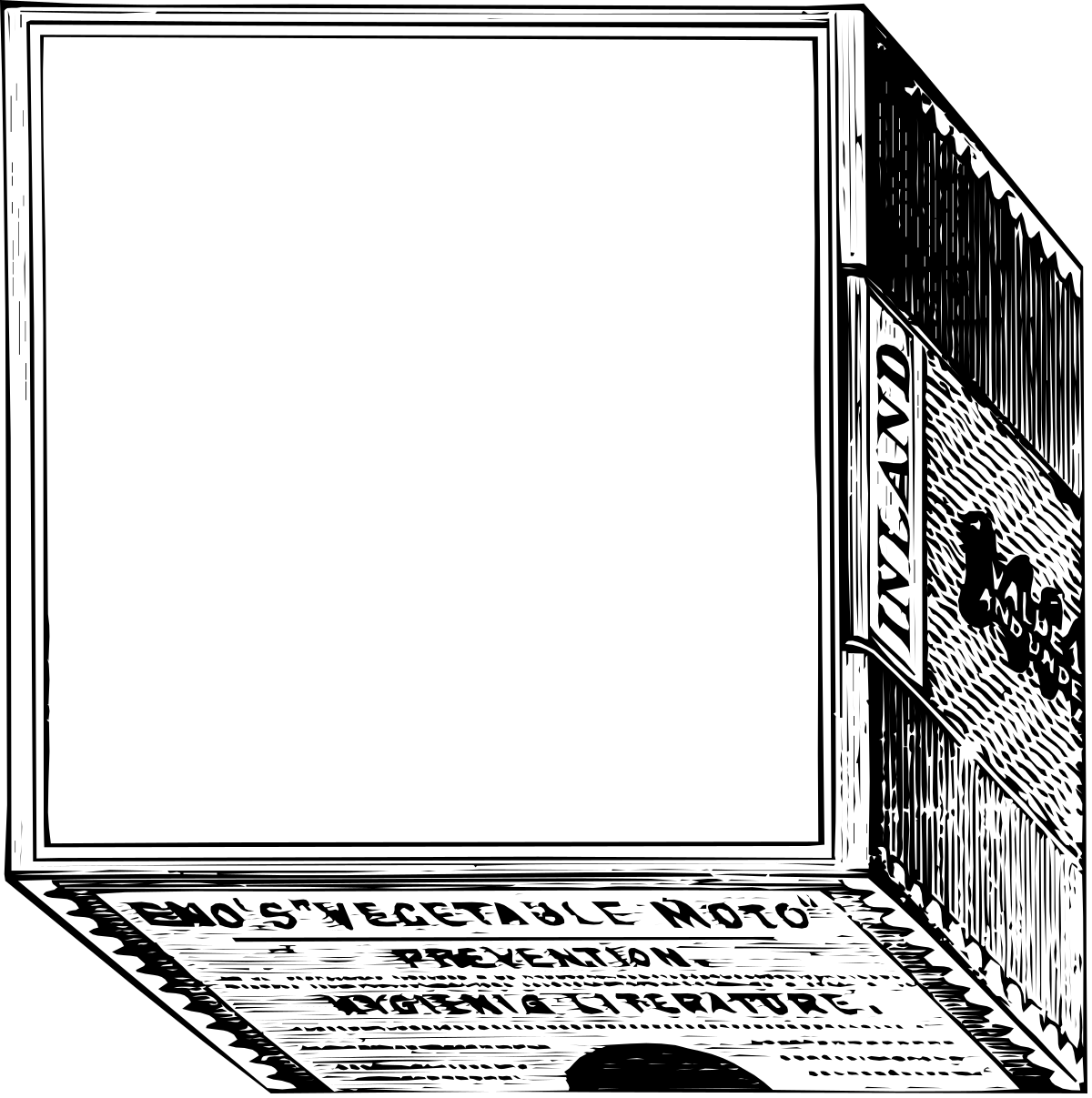 Black and White Computer Clipart Border Design