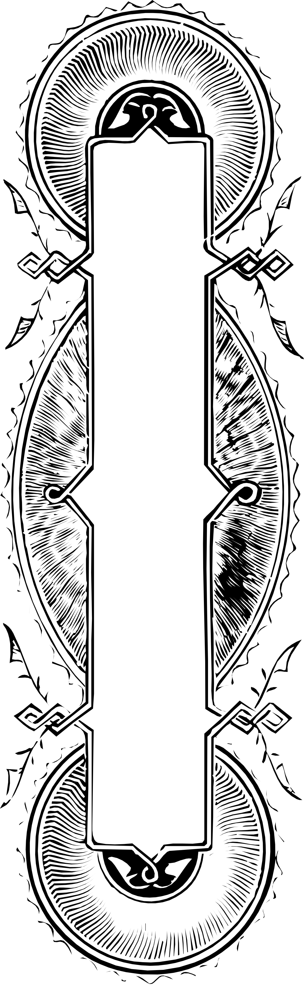 Cross Clipart with Black Background - Elegant Borders Collection