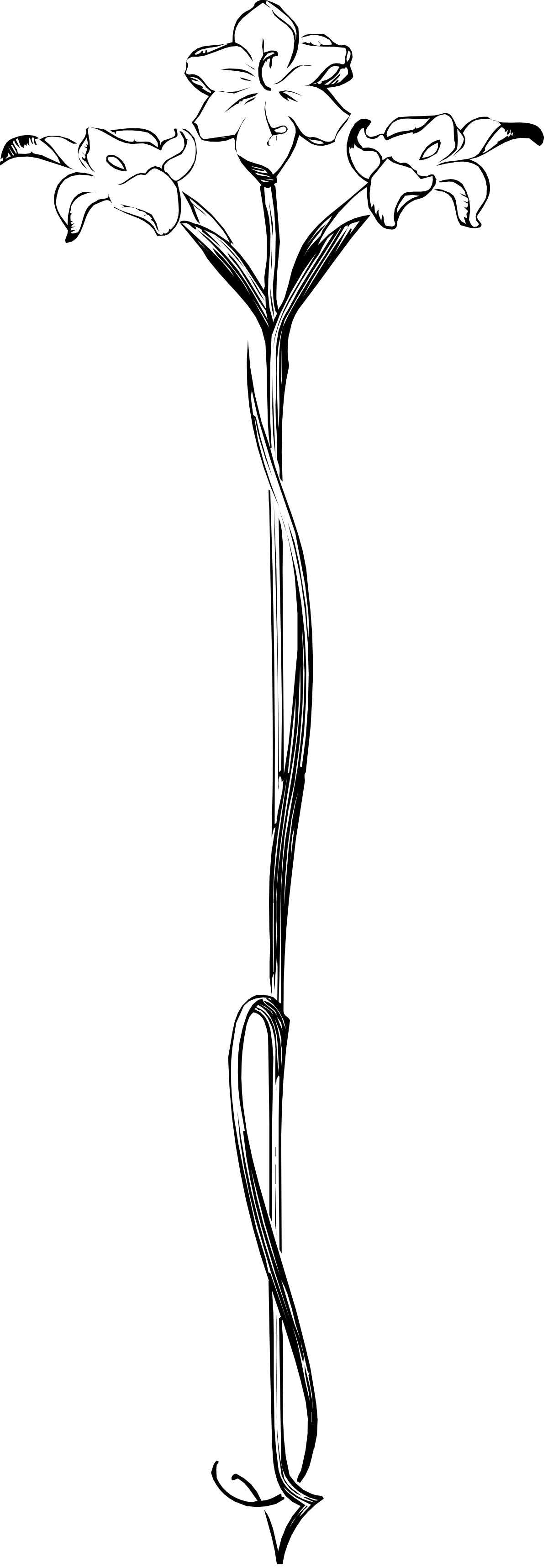 Black and White Woman in the Dark Clipart for Creative Projects