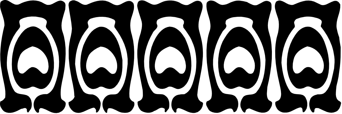 Black and White Teeth Clipart - Creative Borders for Dental Designs