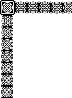 Geometric Black and White Borders and Corners Clipart