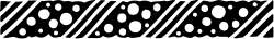 Black and White Circle Pattern Clipart - Elegant Borders Design