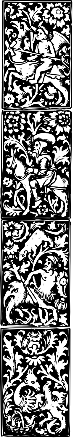 Black and White Abstract Painting with White Frame Clipart