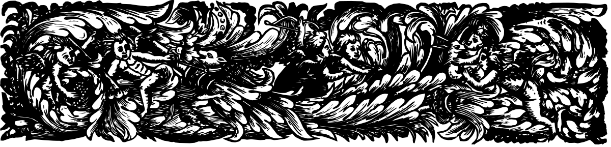 Black and White Group of People Clipart - Elegant Borders Design