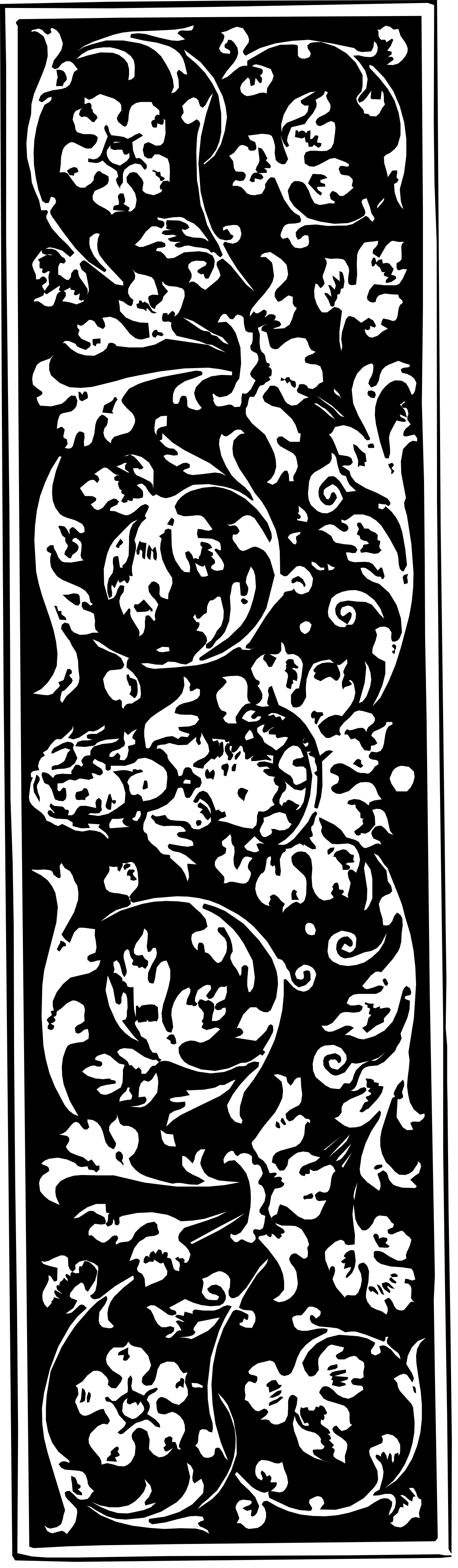 Black and White Pattern Clipart - Diverse Shapes for Creative Borders