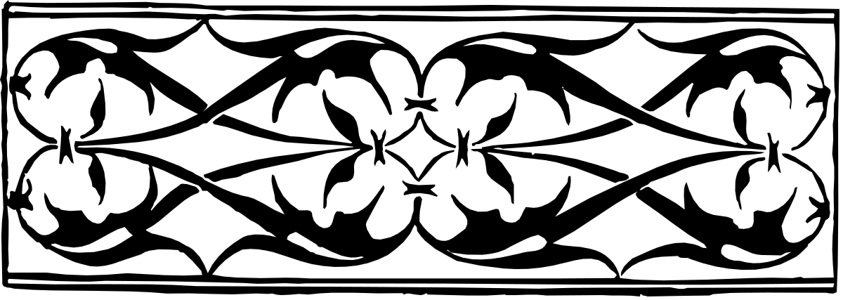 Black and White Square Pattern Clipart - Elegant Borders Design