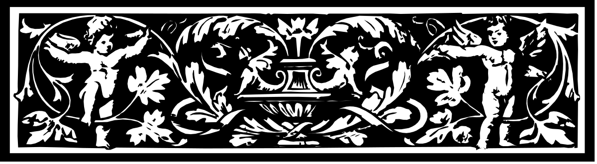 Black and White Group of People Clipart - Creative Borders Design
